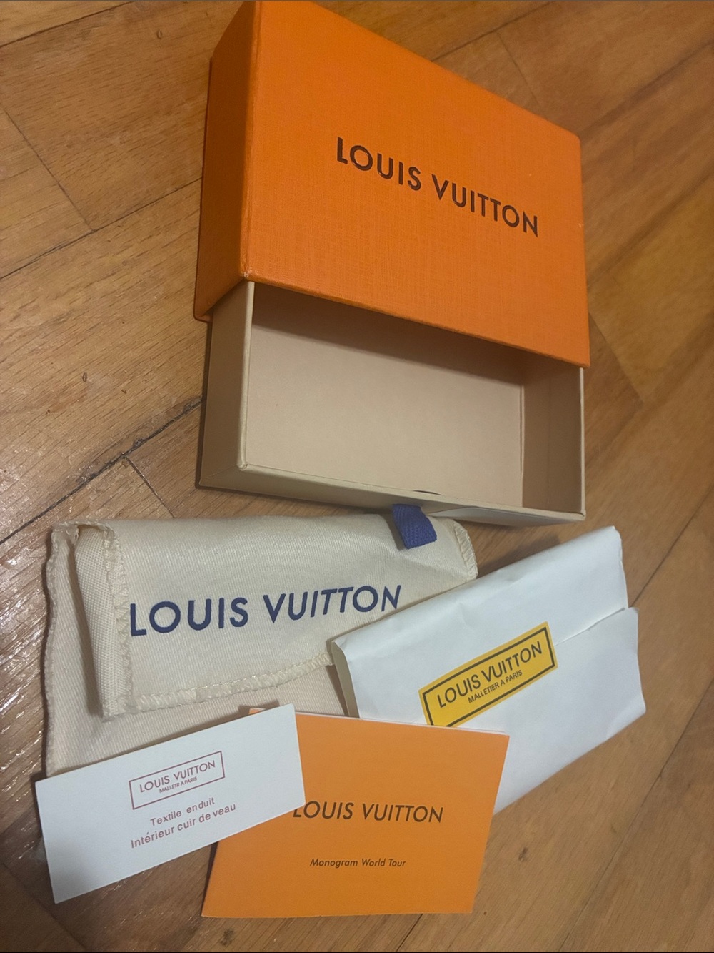 Louis Vuitton Accessories Box and Dust Bag Set - Cream & Orange